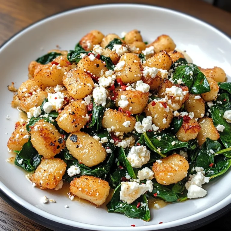 Crispy Gnocchi With Spinach And Feta