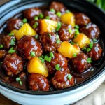 Crockpot Hawaiian Meatballs