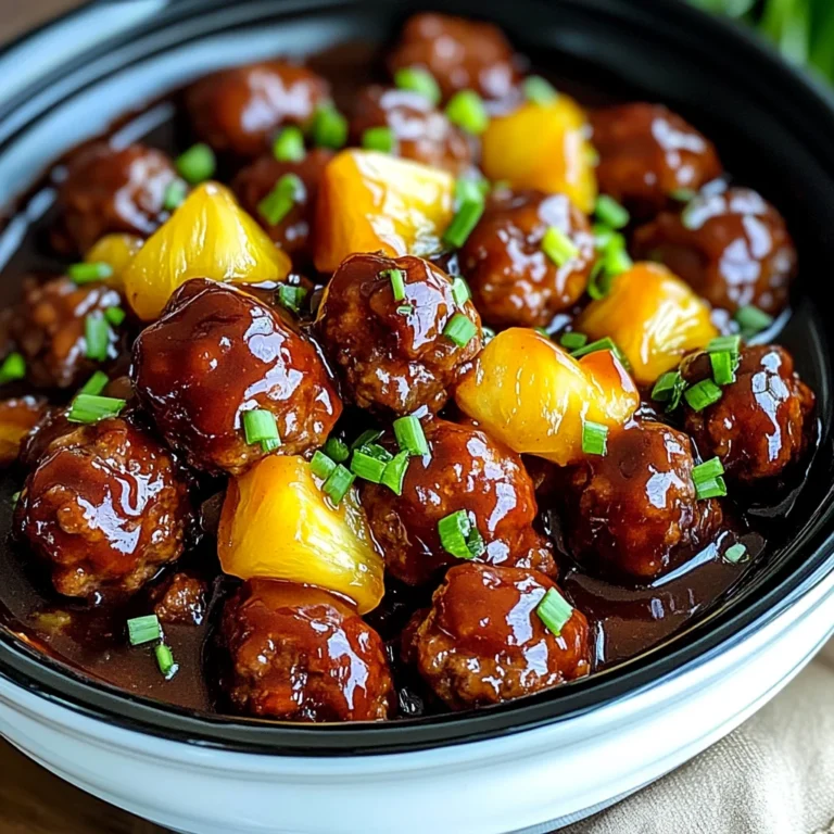 Crockpot Hawaiian Meatballs