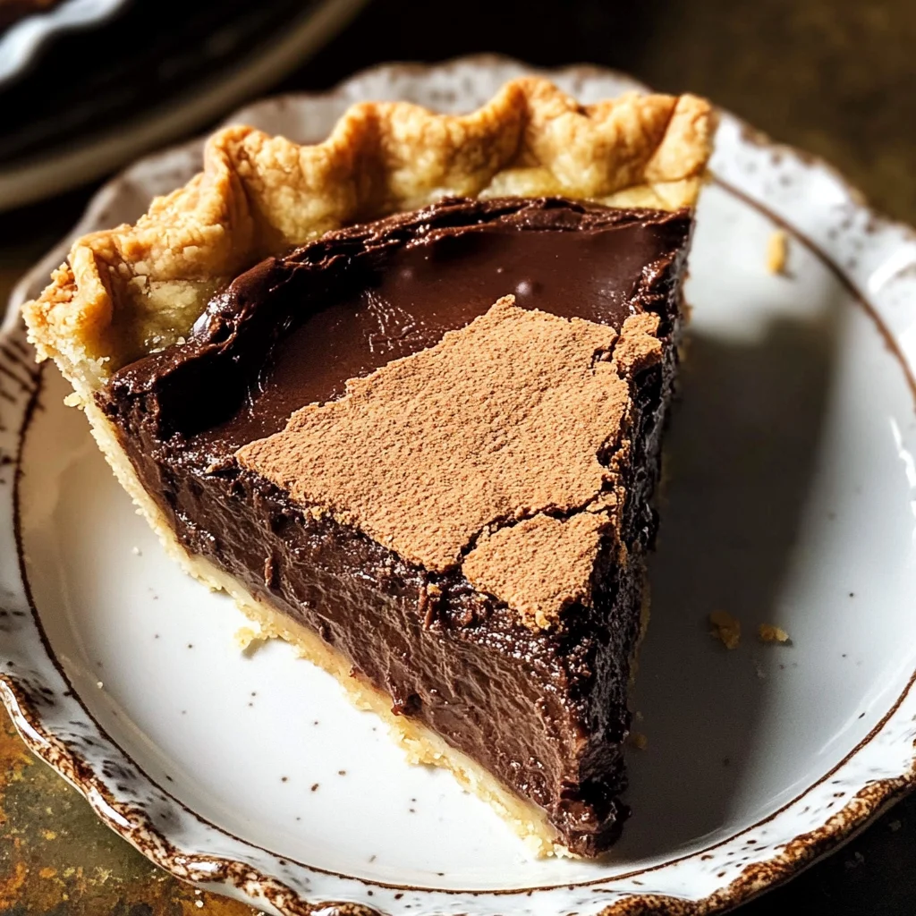 Dark Chocolate Chess Pie