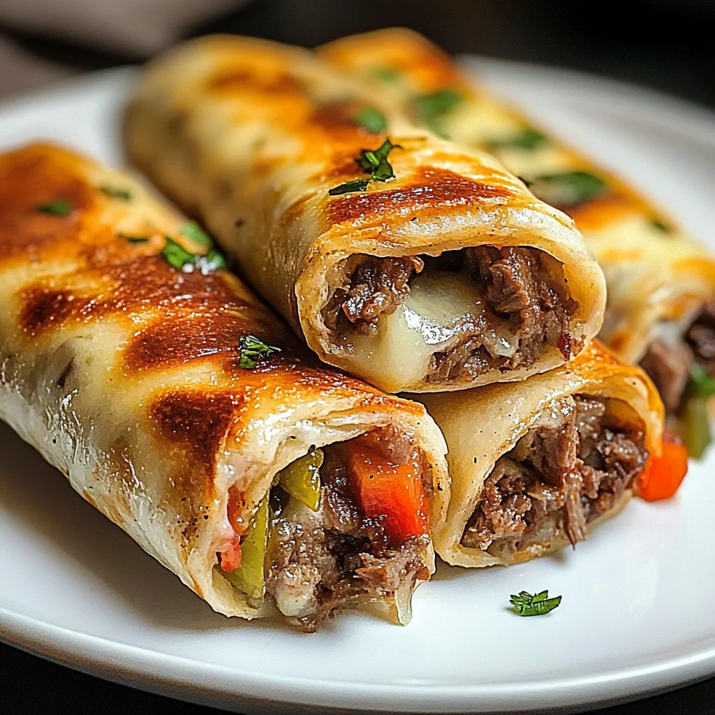 Delicious Keto Philly Cheesesteak Roll Ups