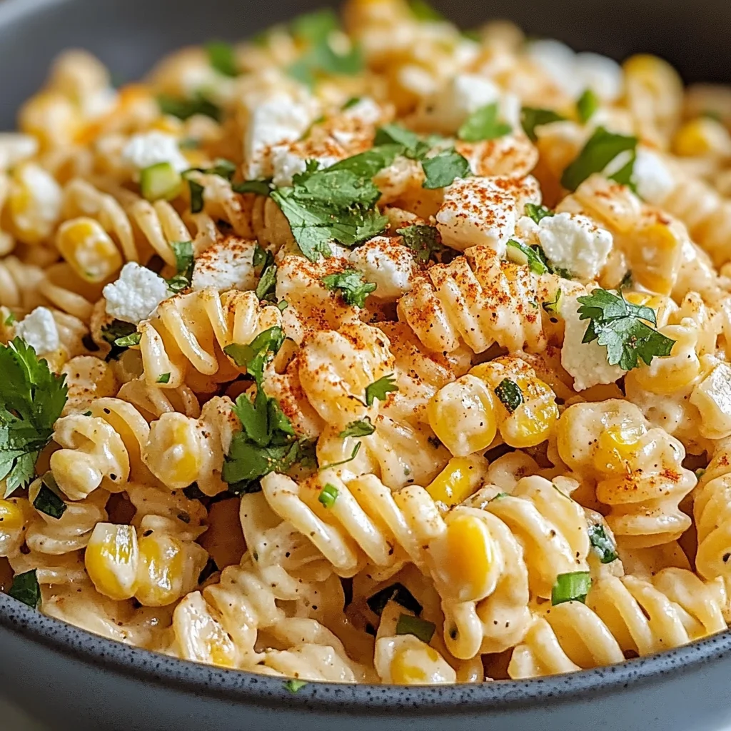 Easy Mexican Street Corn Pasta Salad