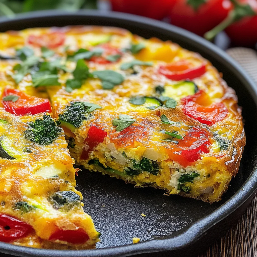 Garden Veggie Frittata: A 150-Calorie Delight