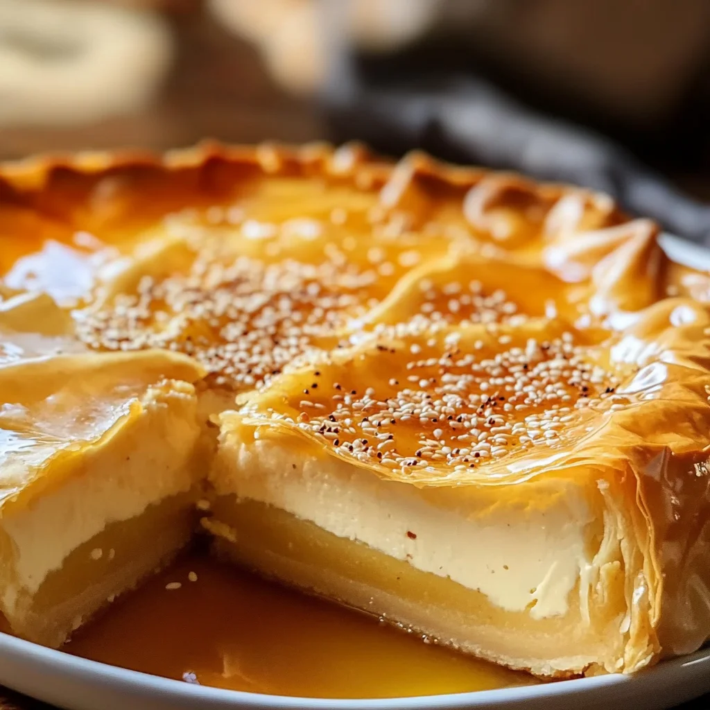 Golden Greek Honey Pie (Melopita)