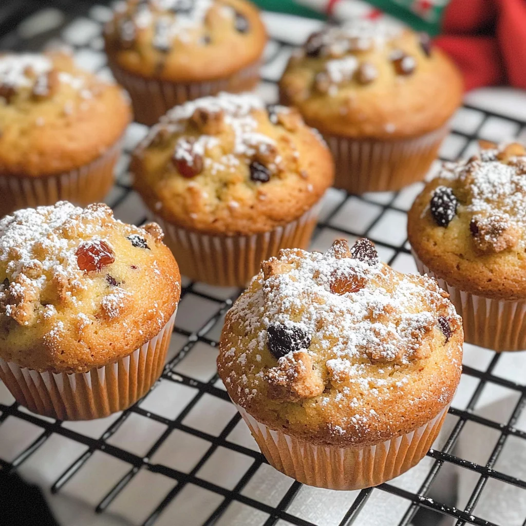 Moist Christmas Stollen Muffins