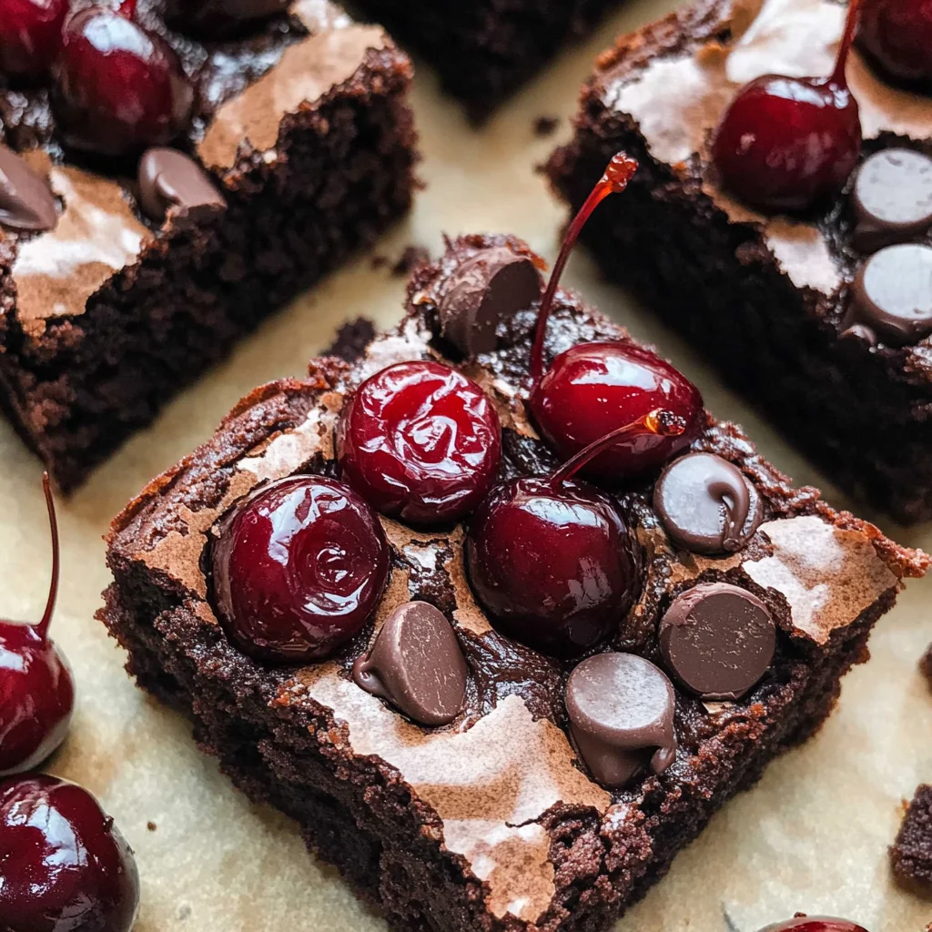 Roasted Chocolate Cherry Brownies