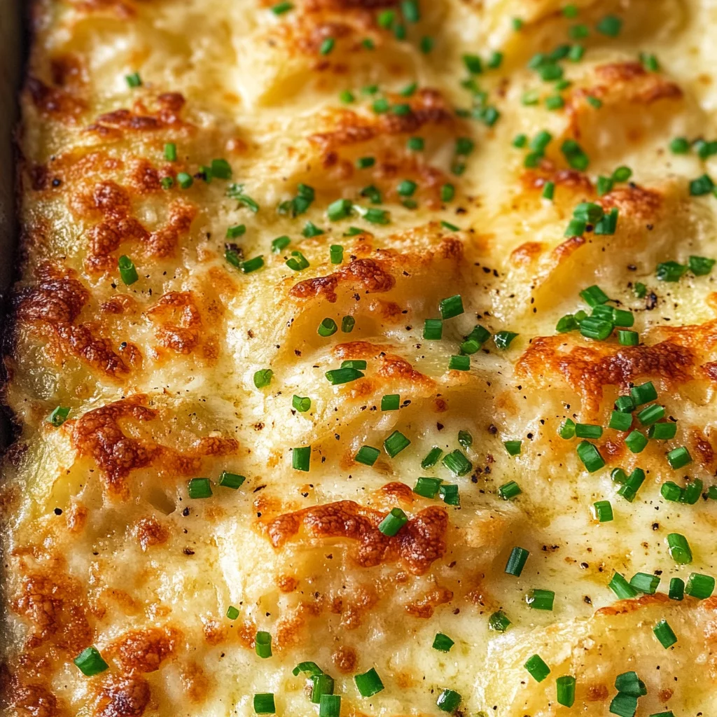 Roasted Garlic Potatoes au Gratin