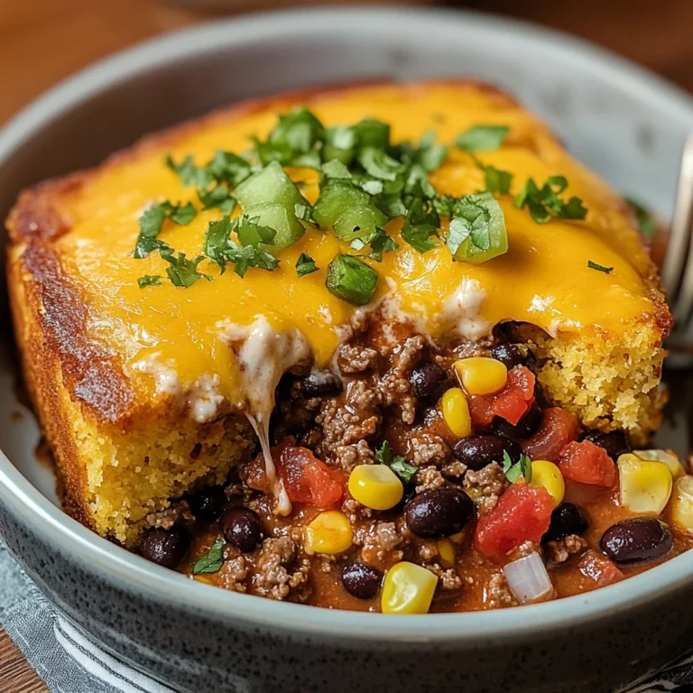Southwest Beef Cornbread Casserole