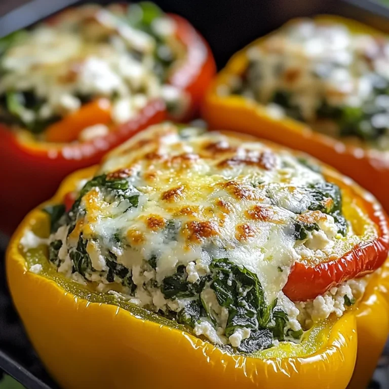 Spinach Ricotta Stuffed Peppers
