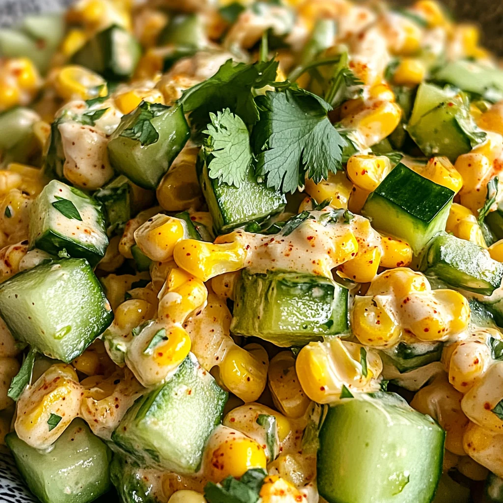 Street Corn Creamy Cucumber Salad