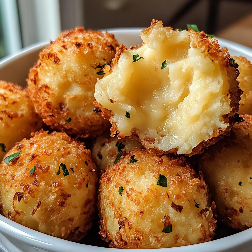 Air Fryer Cheesy Mashed Potato Balls