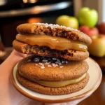 Apple Cider Whoopie Pie cookies with Caramel Filling