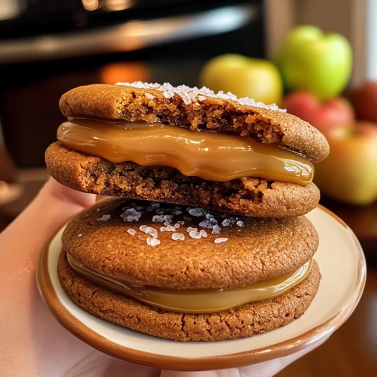 Apple Cider Whoopie Pie cookies with Caramel Filling