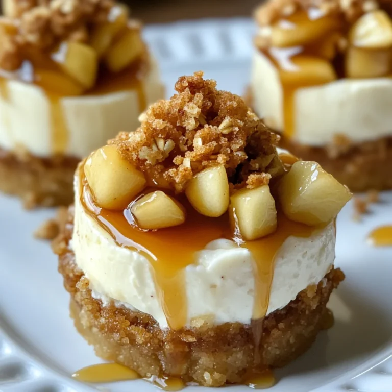 Apple Crisp Mini Cheesecakes