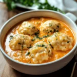Best Tomato Soup with Cheddar Bay Dumplings