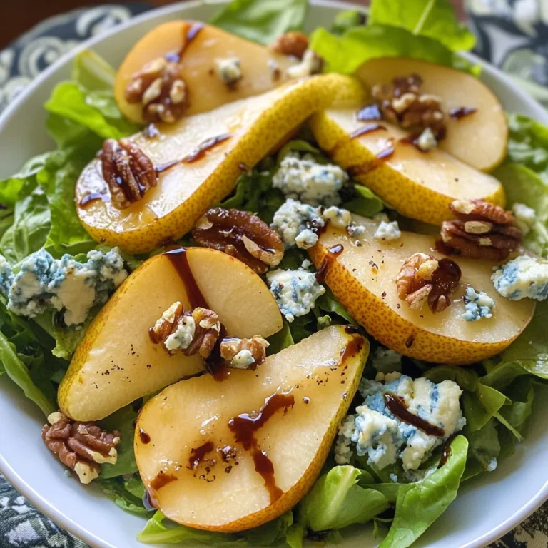 Caramelized Pear and Blue Cheese Salad: A Sweet and Savory Delight
