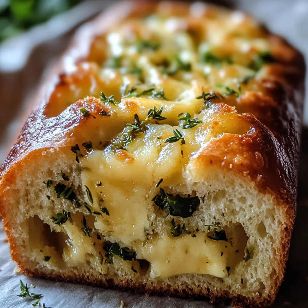 Cheese, Herb & Garlic Quick Bread (No Yeast)