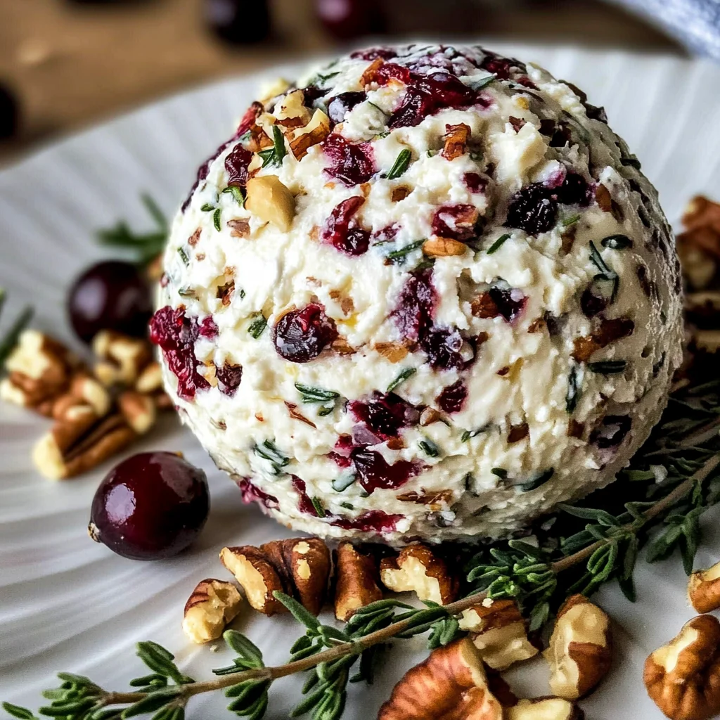 Cranberry Pecan Goat Cheese Ball