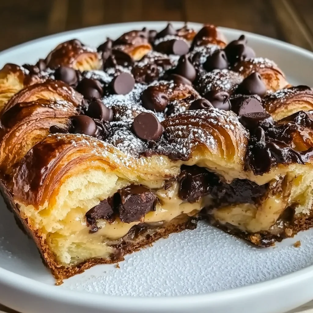 Decadent Chocolate Croissant Breakfast Bake