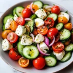 Fresh Cucumber Caprese Salad