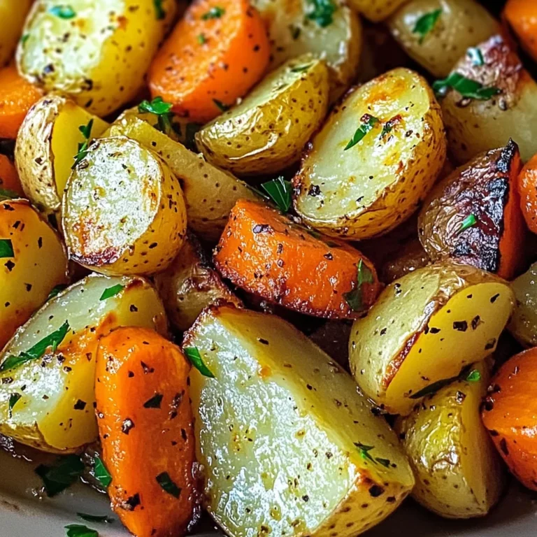 Garlic Herb Roasted Potatoes, Carrots, and Zucchini