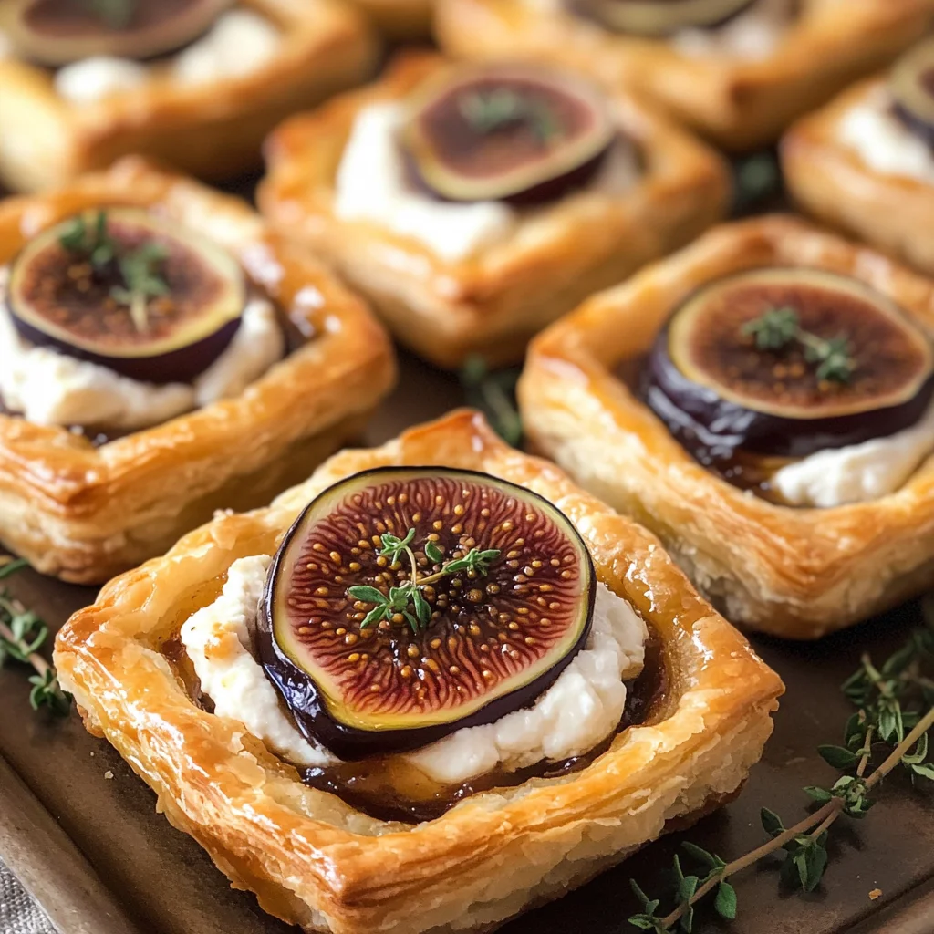 Goat Cheese and Fig Puff Pastry Tarts