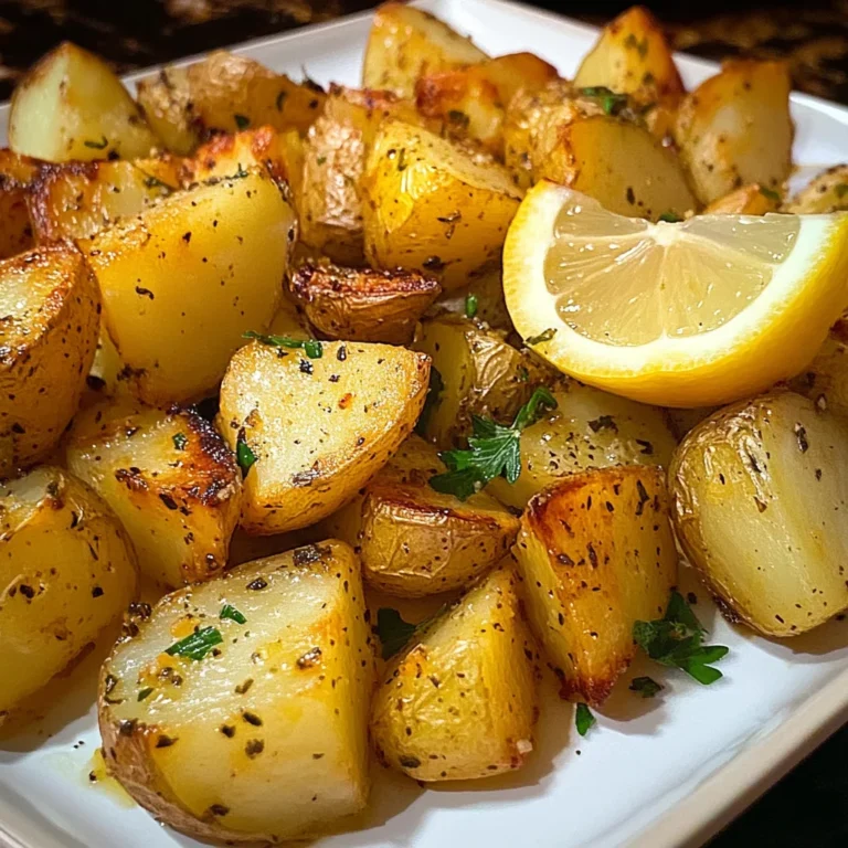 Greek Lemon Garlic Roasted Potatoes