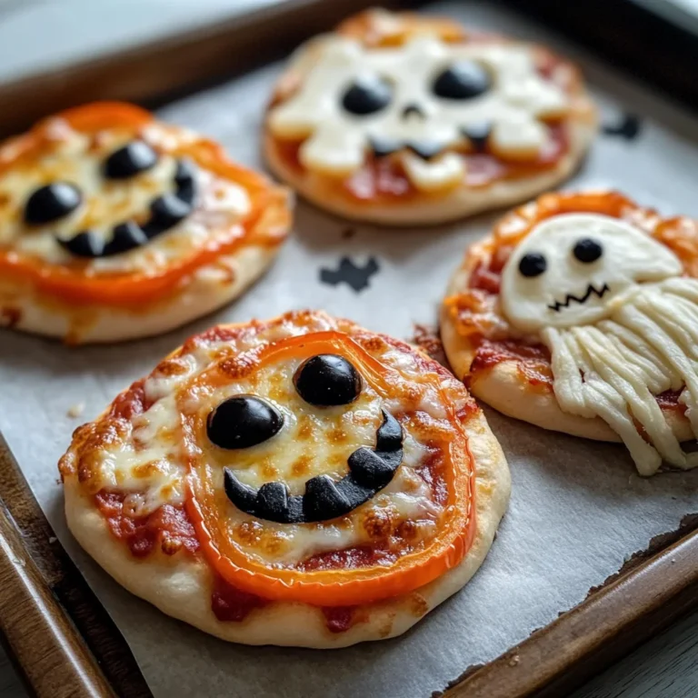 Halloween Mini Pizzas