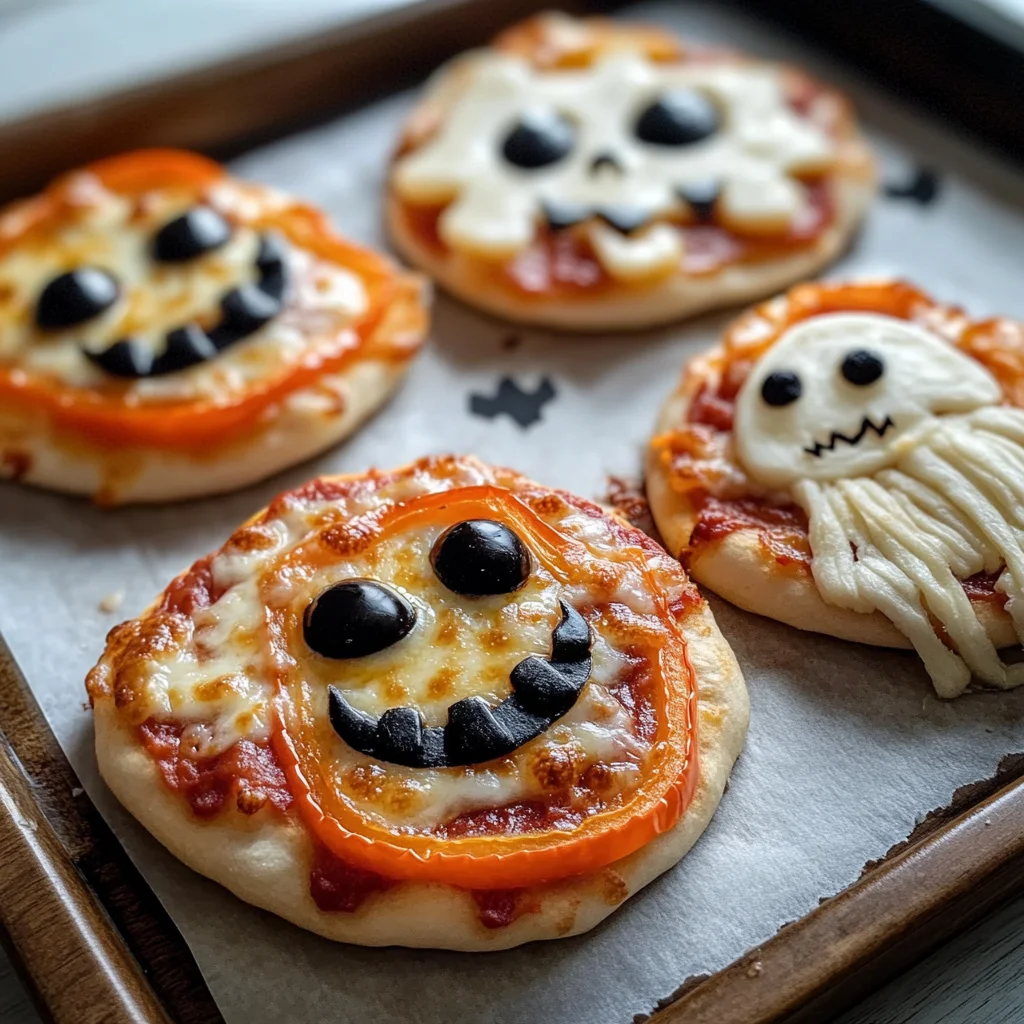 Halloween Mini Pizzas