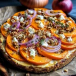 Kürbis-Flammkuchen mit Feta