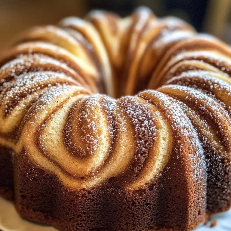 Moist Cinnamon Swirl Bundt Cake Recipe