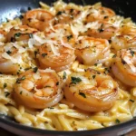 One Pan Parmesan Orzo with Shrimp