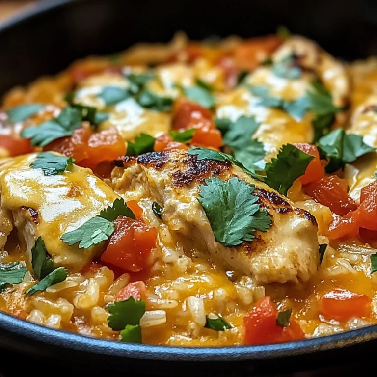 One Pot Queso Chicken and Rice : Easy Comfort Food
