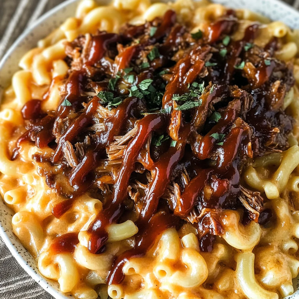 Pulled beef Mac and Cheese