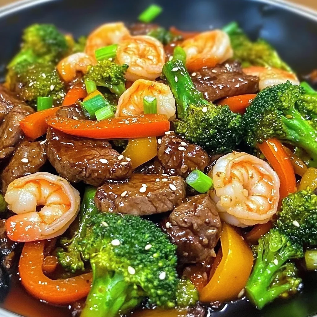 STEAK AND SHRIMP STIR FRY