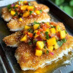 Tropical Coconut Crusted Fish with Mango Salsa