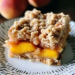 gluten free vegan peach crumb bars