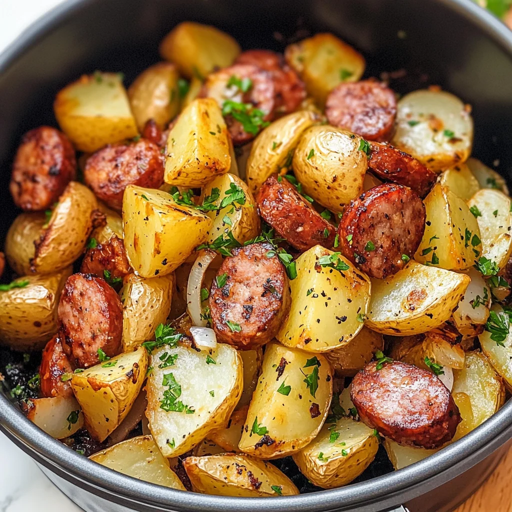 Air Fryer Potatoes and Sausage