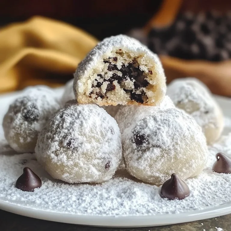 Chocolate Chip Snowball Cookies