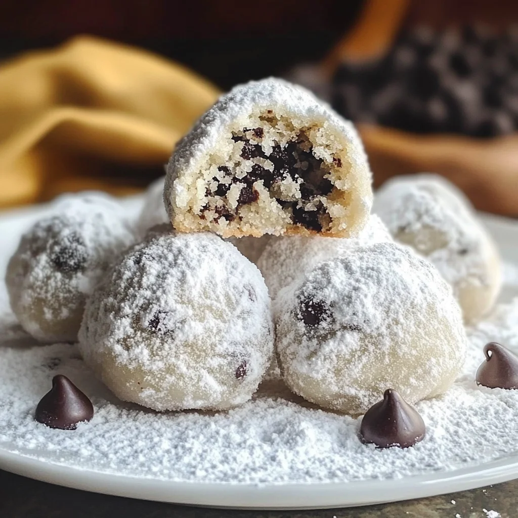 Chocolate Chip Snowball Cookies