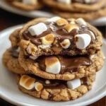 Chocolate Peanut Butter Marshmallow Cookies