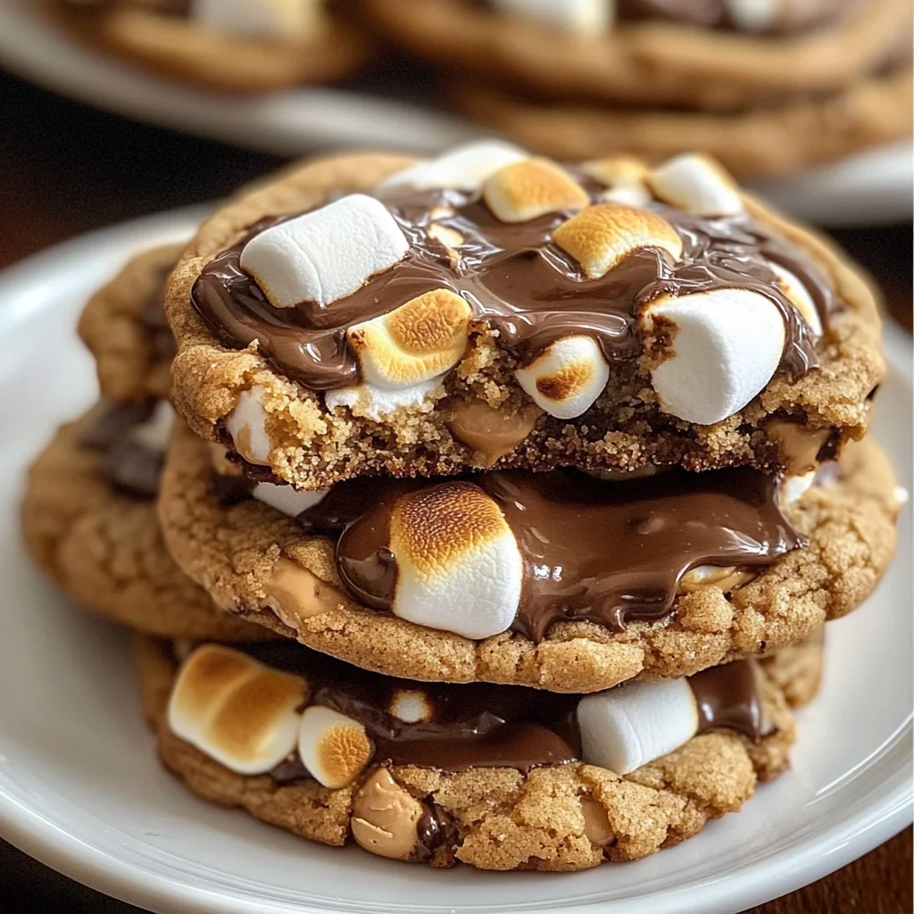 Chocolate Peanut Butter Marshmallow Cookies