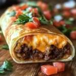 Crispy Cheesy Beef Chimichangas