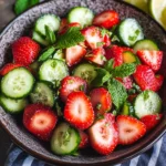 Cucumber Strawberry Salad (Just 6 Ingredients)