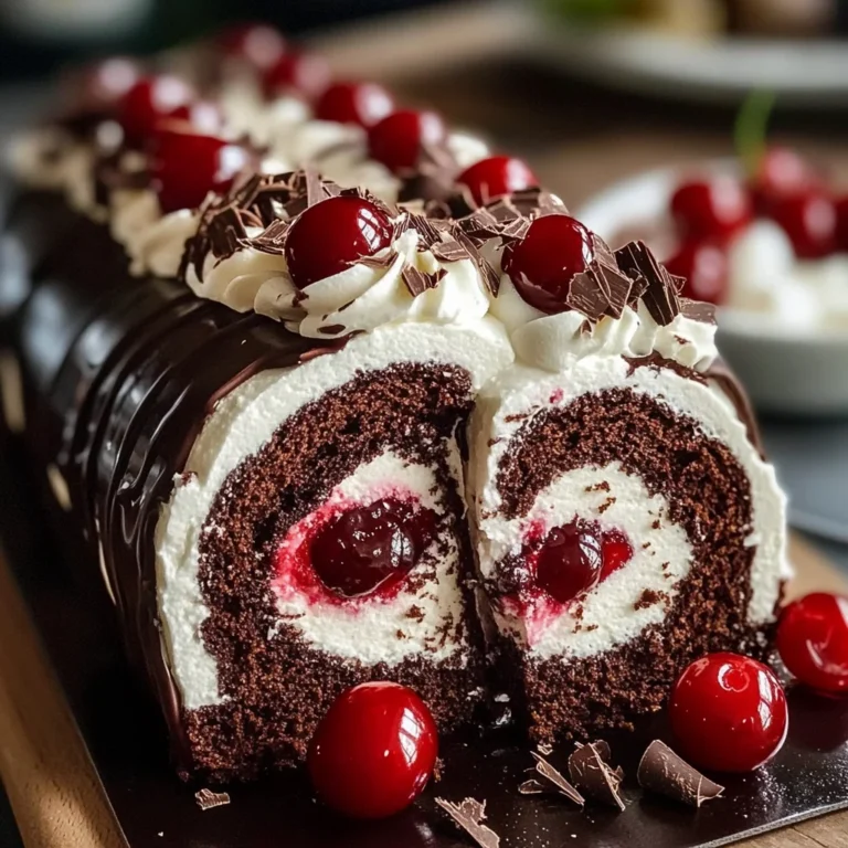 Elegant Black Forest Cake Roll