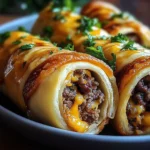 Garlic Butter Cheeseburger Rollups