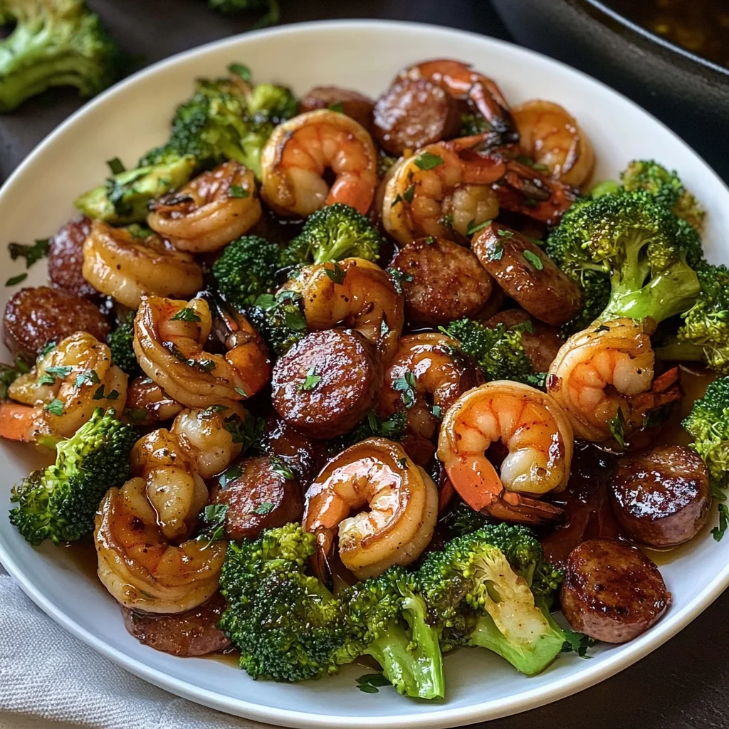 Honey Garlic Shrimp With Sausage and Broccoli: A Delightful Dish