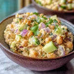 Mashed Chickpea Salad with Greek Yogurt