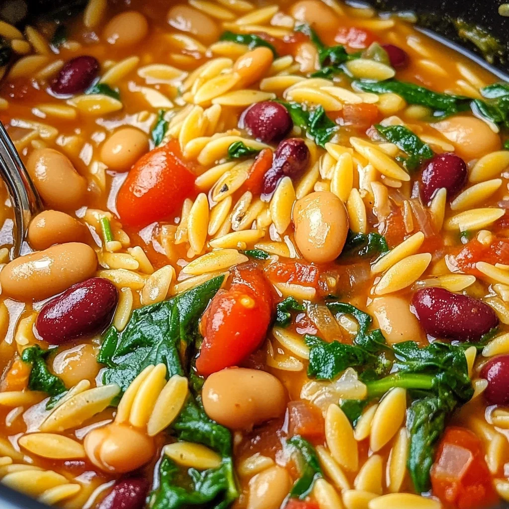 Mediterranean Orzo and Beans