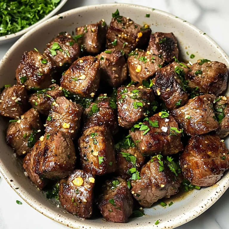 Air Fryer Garlic Butter Steak Bites